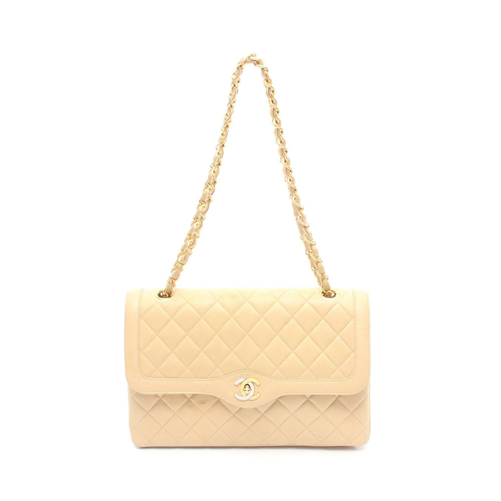 Chanel Matelasse Paris Limited Edition Double Flap Shoulder Bag Lambskin